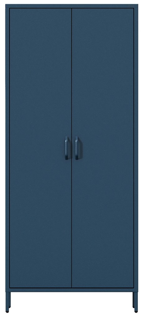 Šatníková skriňa FLAVIO, 800 x 1850 x 450 mm, Modern: tmavomodrá farba