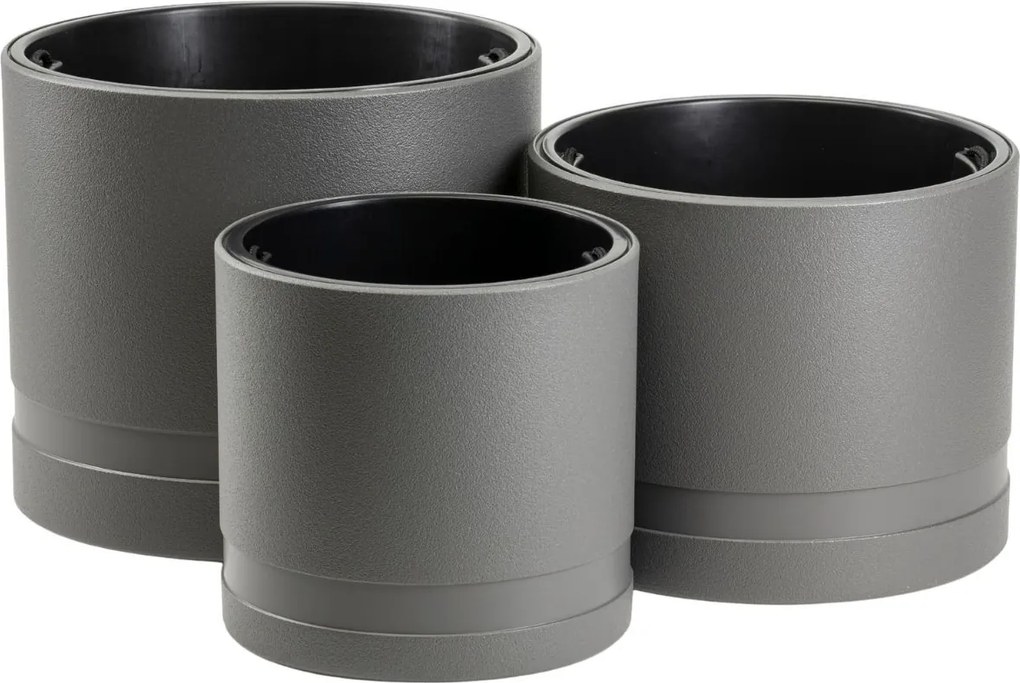 Květináč LUNA Cylinder 30,8 cm antracitový