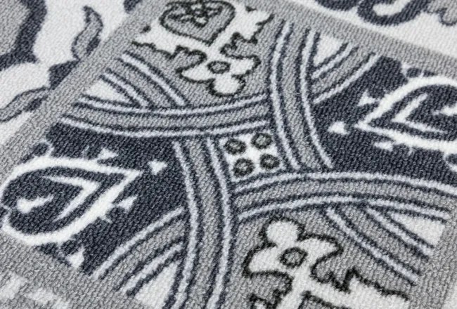 Protišmykový behúň Patchwork - sivý