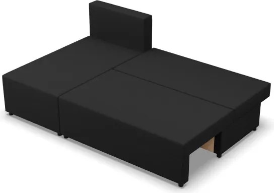 Rohová rozkladacia sedačka FERMO Lux čierna