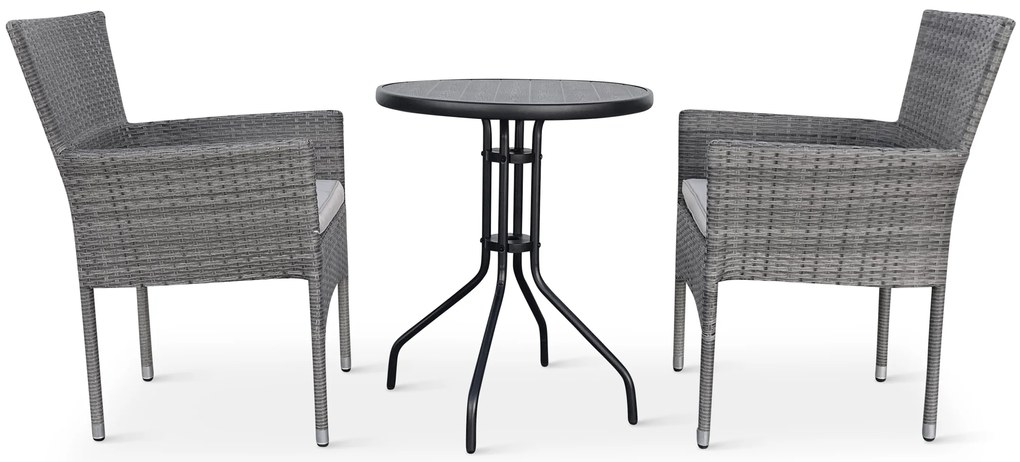 Balkónový set Nina + 2x ratanové kreslo Bali PREMIUM
