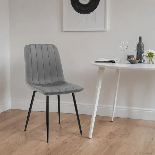 Jedálenská stolička FRESNO VELVET grafitová