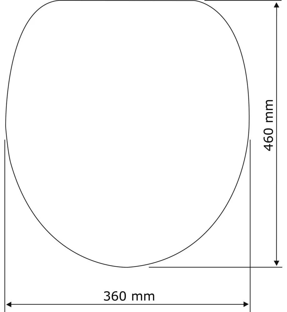 Biele WC sedadlo s jednoduchým zatváraním Wenko Habos, 46 × 36 cm