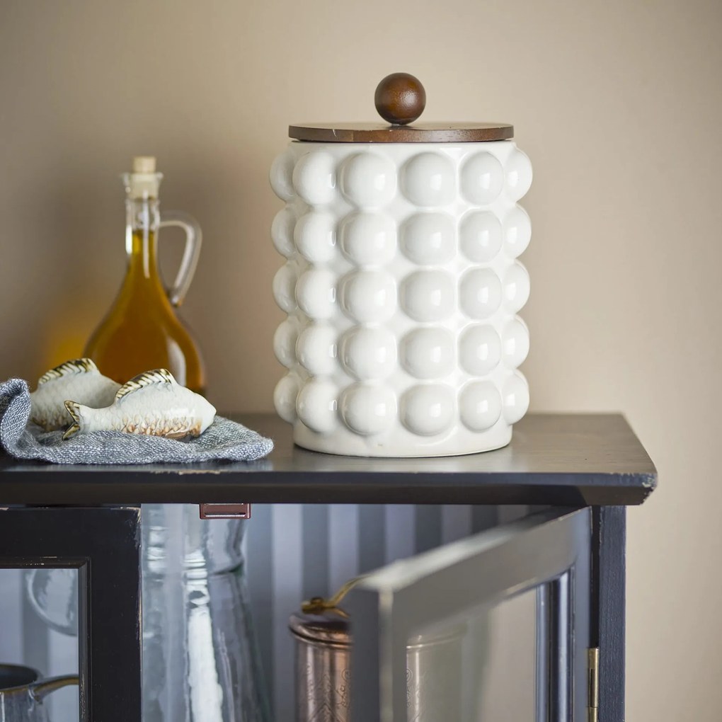 Bloomingville Keramická dóza Madge White 1300 ml