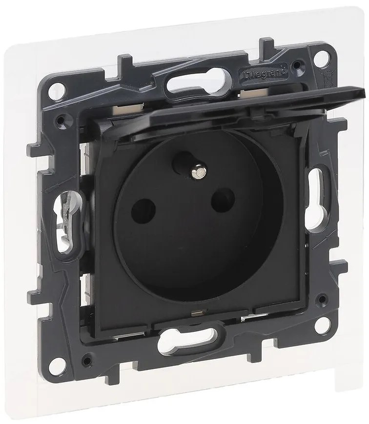 Zásuvka hermetická IP44 863535 Niloe Step  čierna