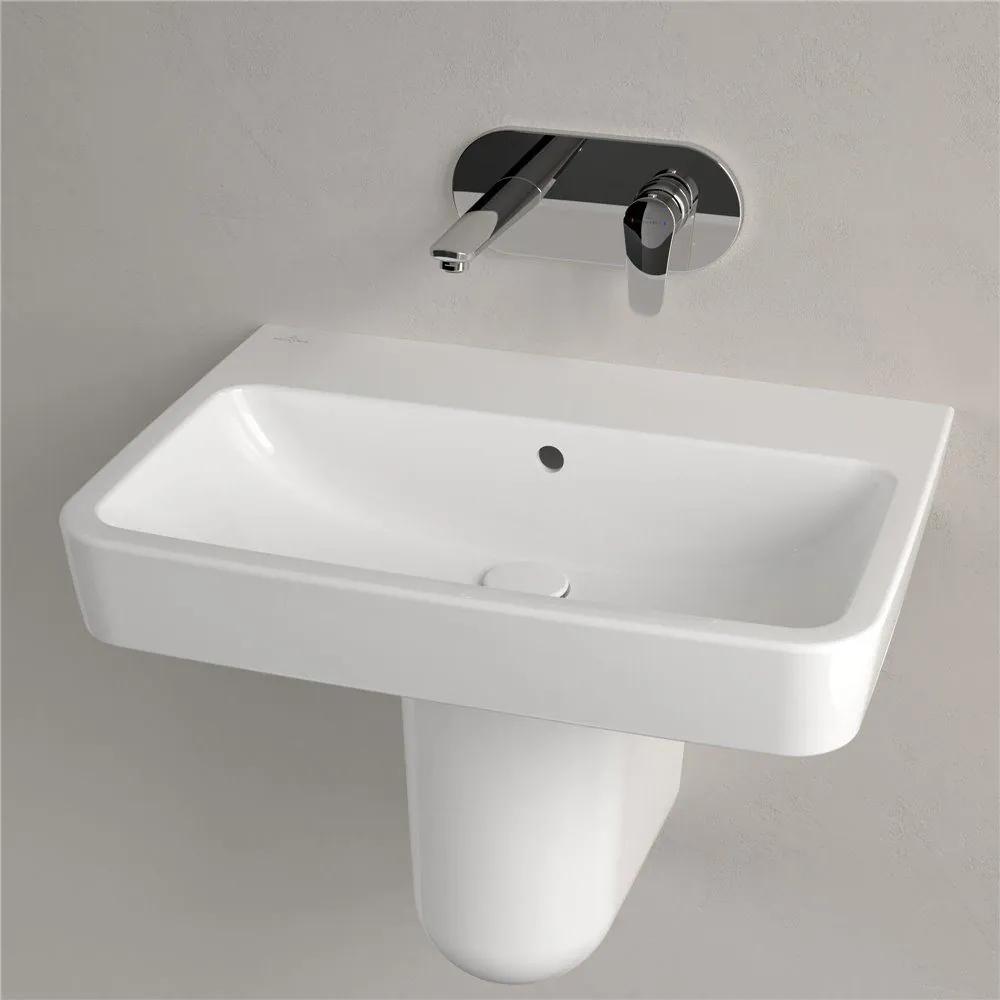 VILLEROY &amp; BOCH O.novo závesné umývadlo bez otvoru, s prepadom, 650 x 460 mm, biela alpská, s povrchom AntiBac a CeramicPlus, 4A4167T2