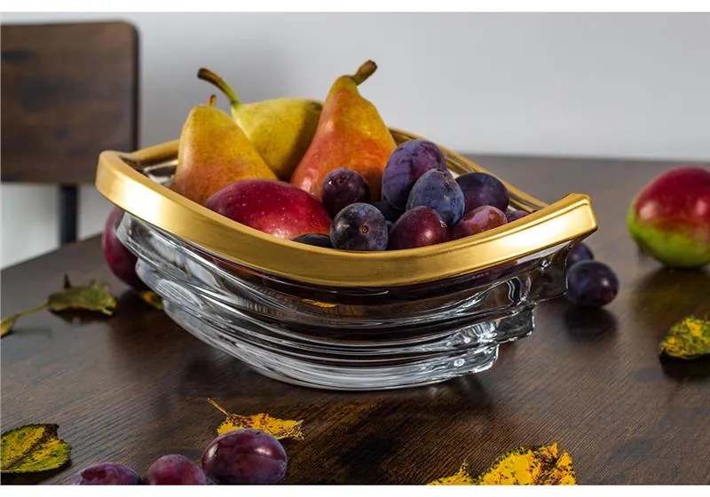 KRIŠTÁĽOVÁ MISA BOHEMIA PRESTIGE WAVE MATT GOLD 305MM