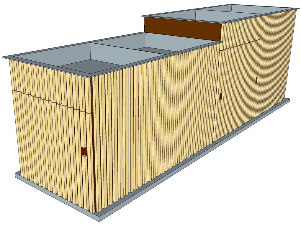 Cyklobox de Luxe 3 – 4 bicykle s veľkým úložiskom (1,1 x 4,3 m)