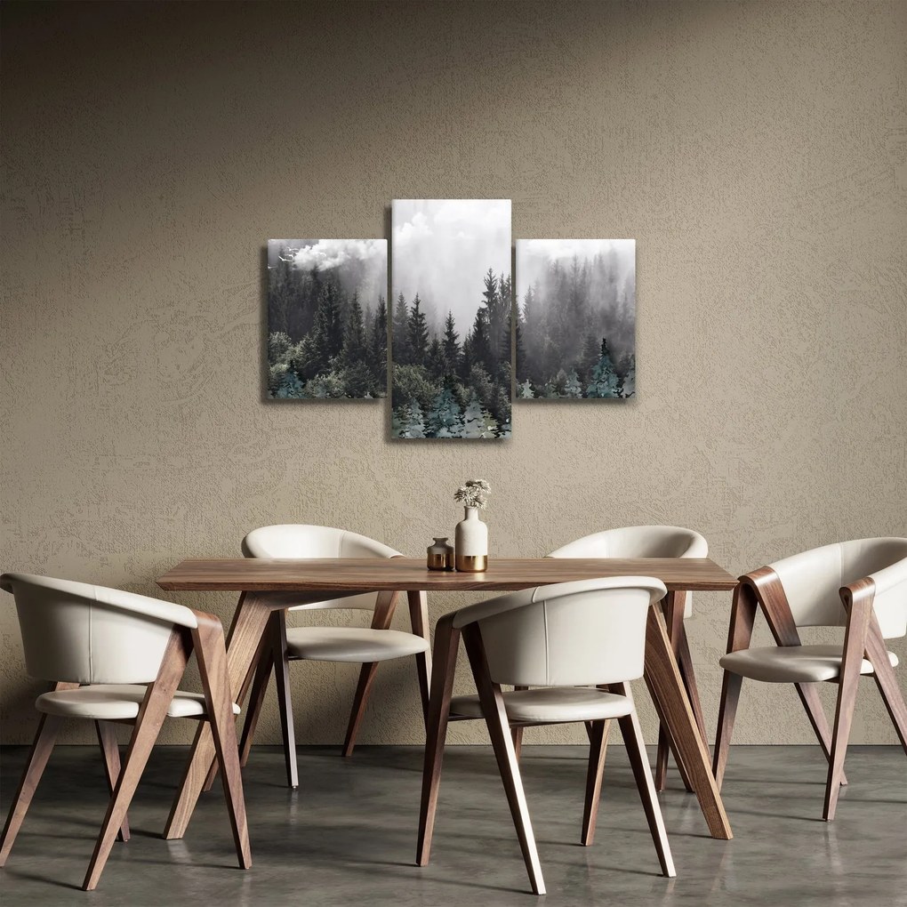 Obraz - Les s ilustrovanými prvkami (90x60 cm)