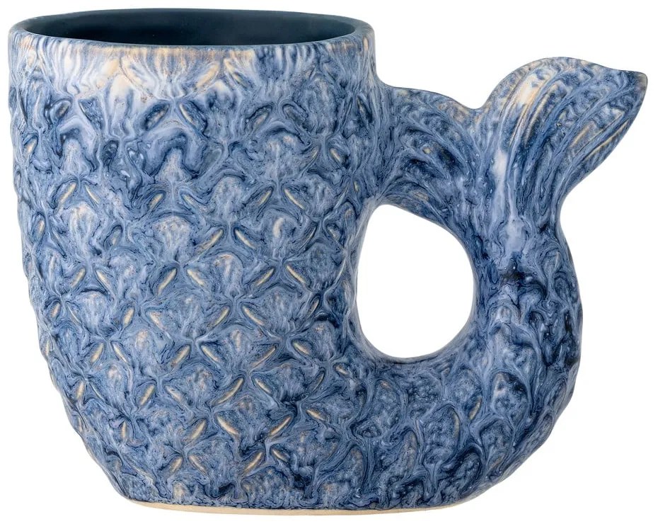Modrá váza z kameniny (výška 12 cm) Ariella – Bloomingville