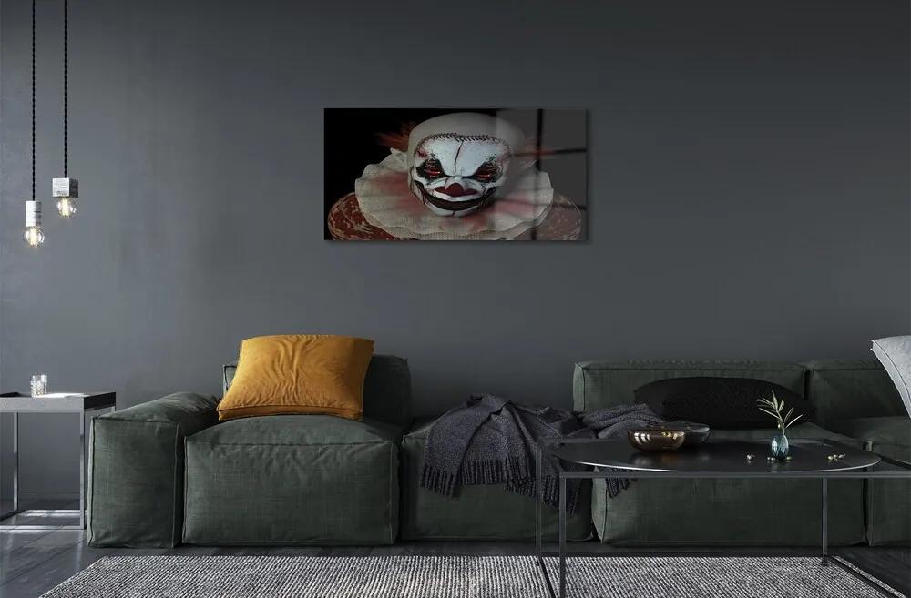 Obraz na skle scary clown 120x60 cm