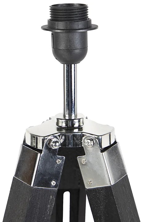 Stojaca lampa čierna bez tienidla - Tripod