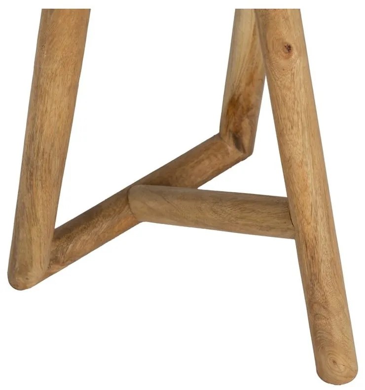 Okrúhly odkladací stolík z mangového dreva ø 40 cm Mao – Ixia