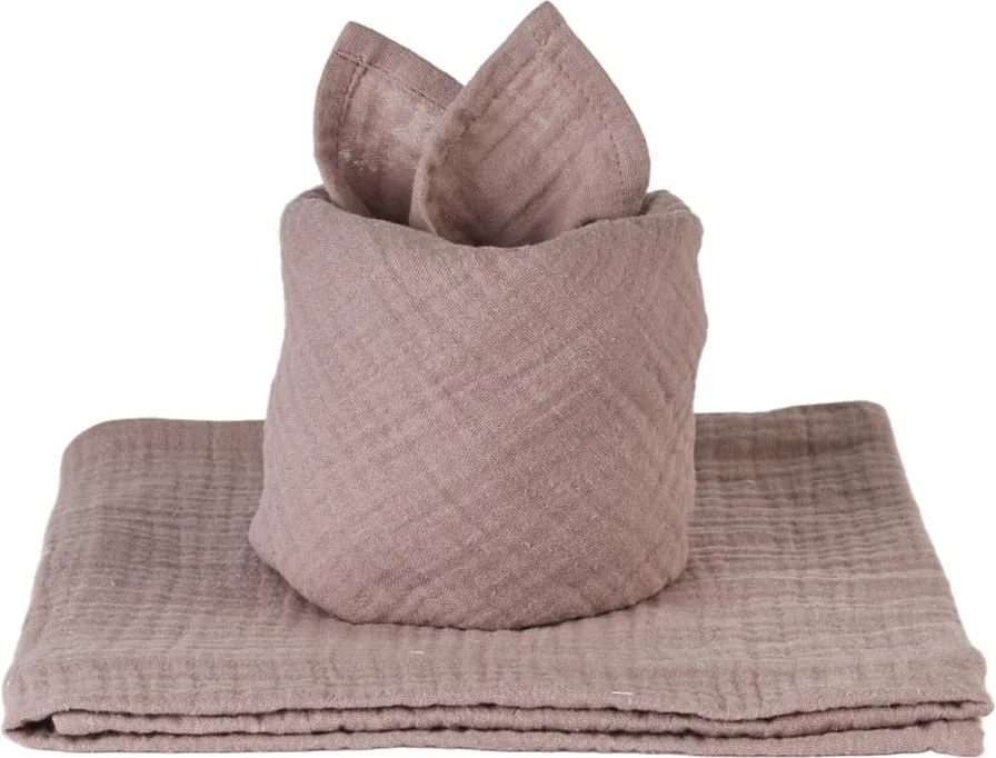Mušelínová plienka z organickej bavlny mauve 70×70 cm
