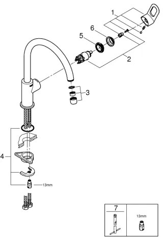 GROHE 31368000 - Drezová batéria BAULOOP 332 mm lesklý chróm