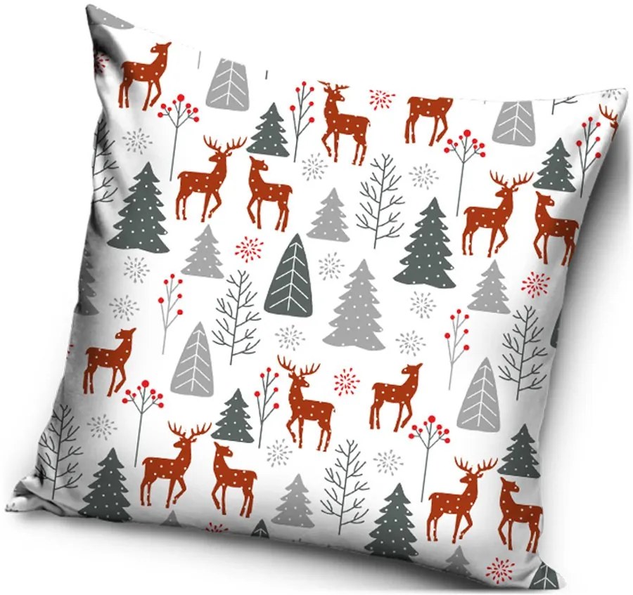 Vianočný vankúš Zimný les - 40 x 40 cm