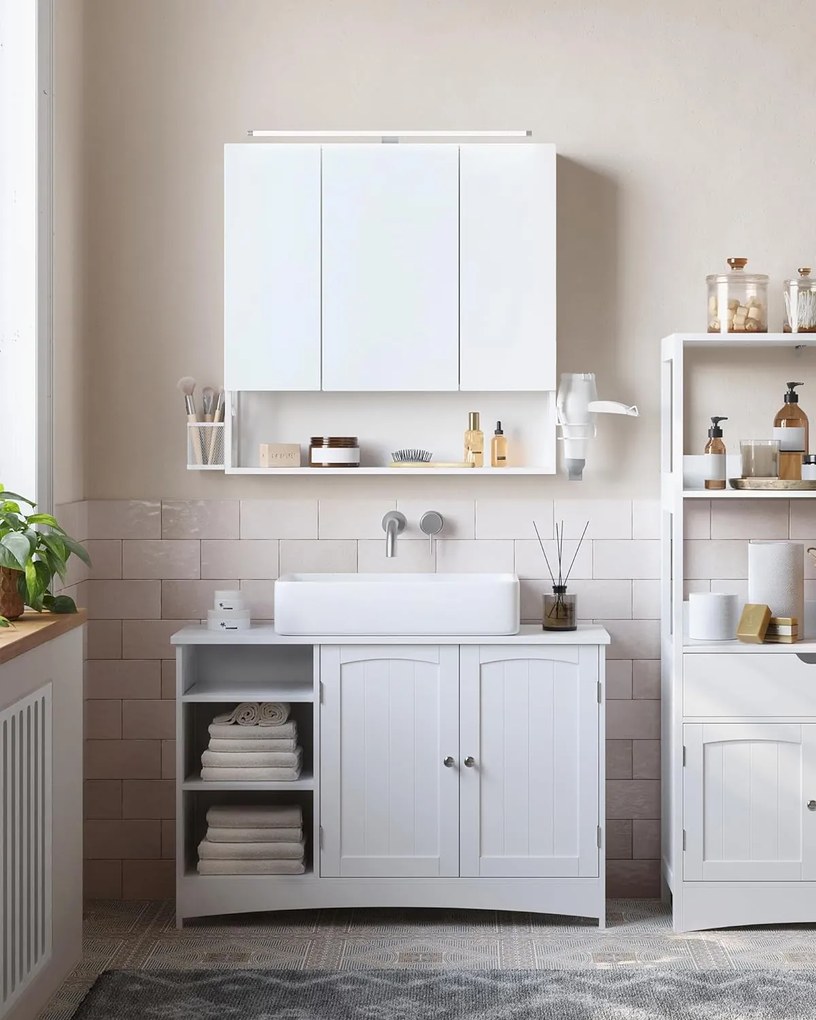 Koupelnová skříňka se zrcadlem Emoja bílá