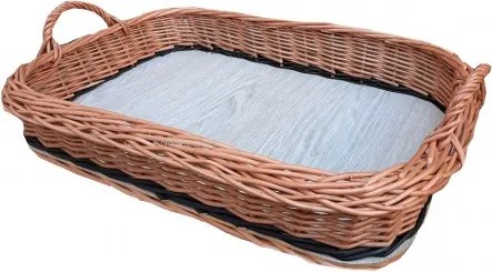 HRADIL Prútený podnos s uchami KLASIK Rozmer:: d.40 x š.28 x v. 12 cm po ucho