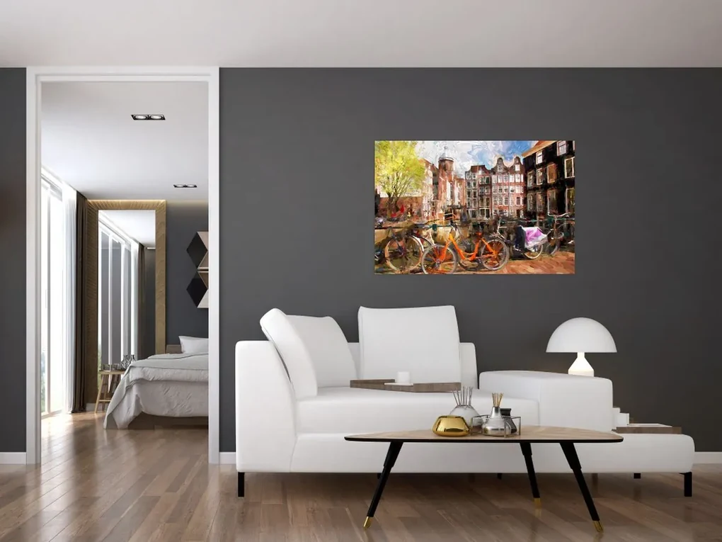 Obraz - Amsterdam, maľba (90x60 cm)