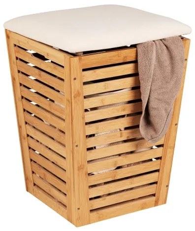 WENKO 25143100 - Kôš na bielizeň BAMBUSA 40x56 cm hnedý