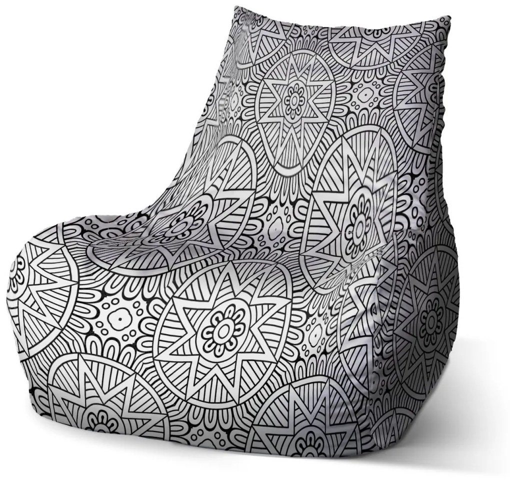 Sablio Sedací vak Bean Hviezdy mehendi - 100 x 90 x 45 cm