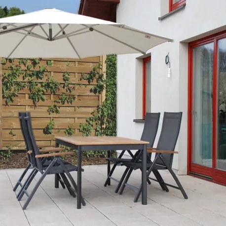 Doppler CONCEPT teak - záhradné polohovacie kreslo