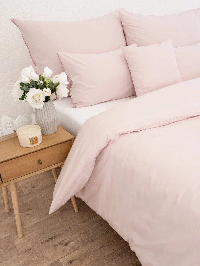 Francúzske bavlnené obliečky Renforcé - Jasmine púdrová