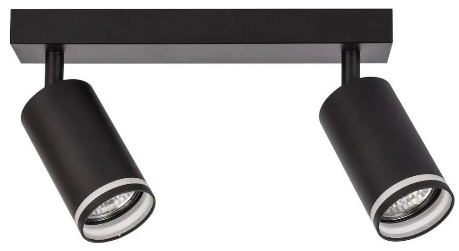 Bodové svietidlo PIPE 2xGU10/10W/230V čierne