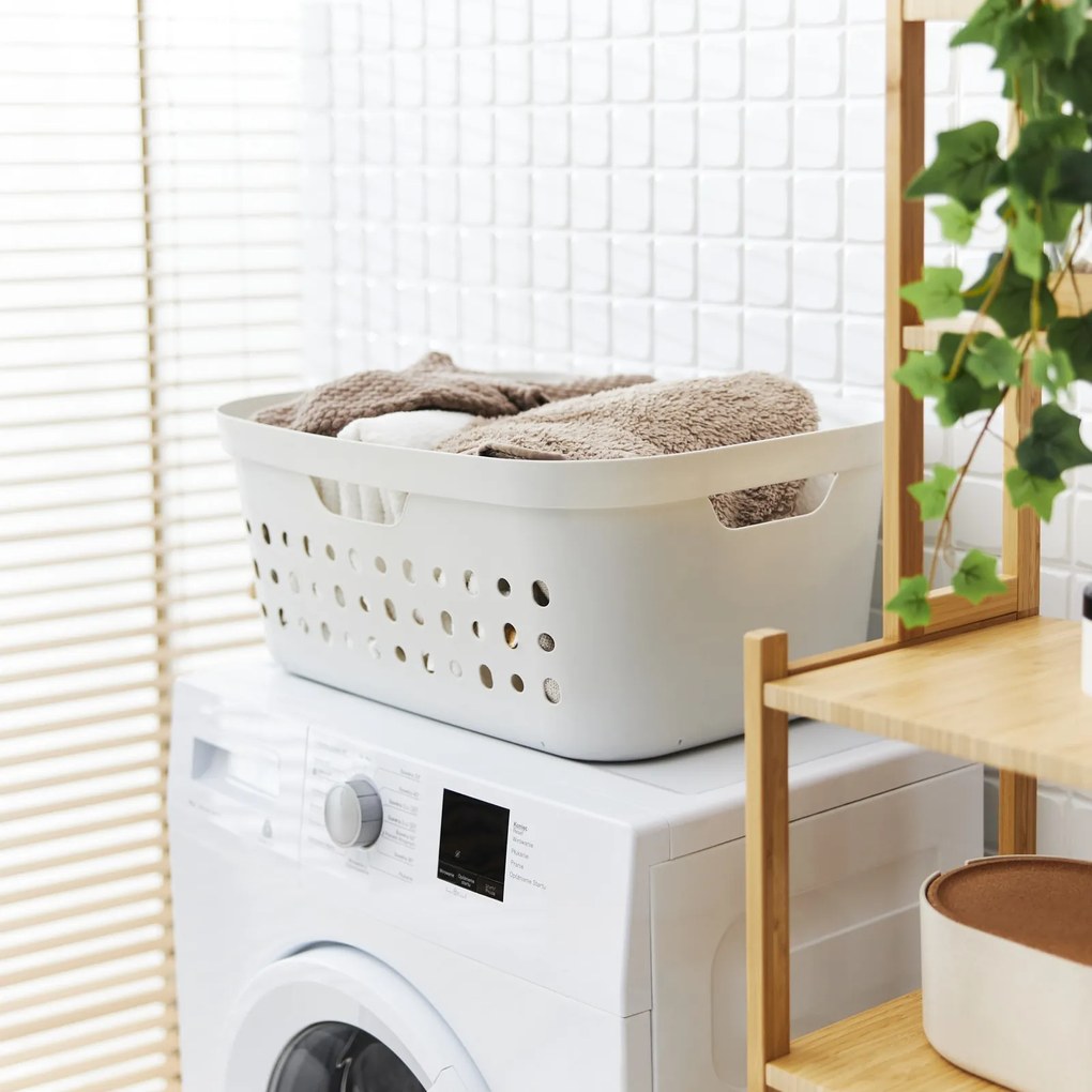 Rotho Kôš na bielizeň, kôš na prádlo, ohybný, JONA, 39 l, biely