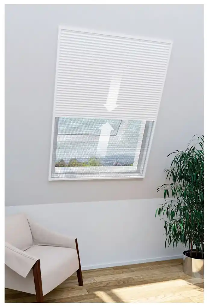 LIVARNO home Slnečná clona/sieťka proti hmyzu na strešné okno, 110 x 116 cm  (100345297) | BIANO