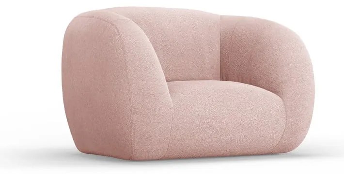 Svetloružové kreslo z textílie buklé Essen – Cosmopolitan Design