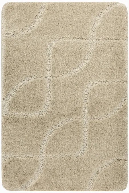 Kúpeľňový koberček Ivona svetlobéžový, línie