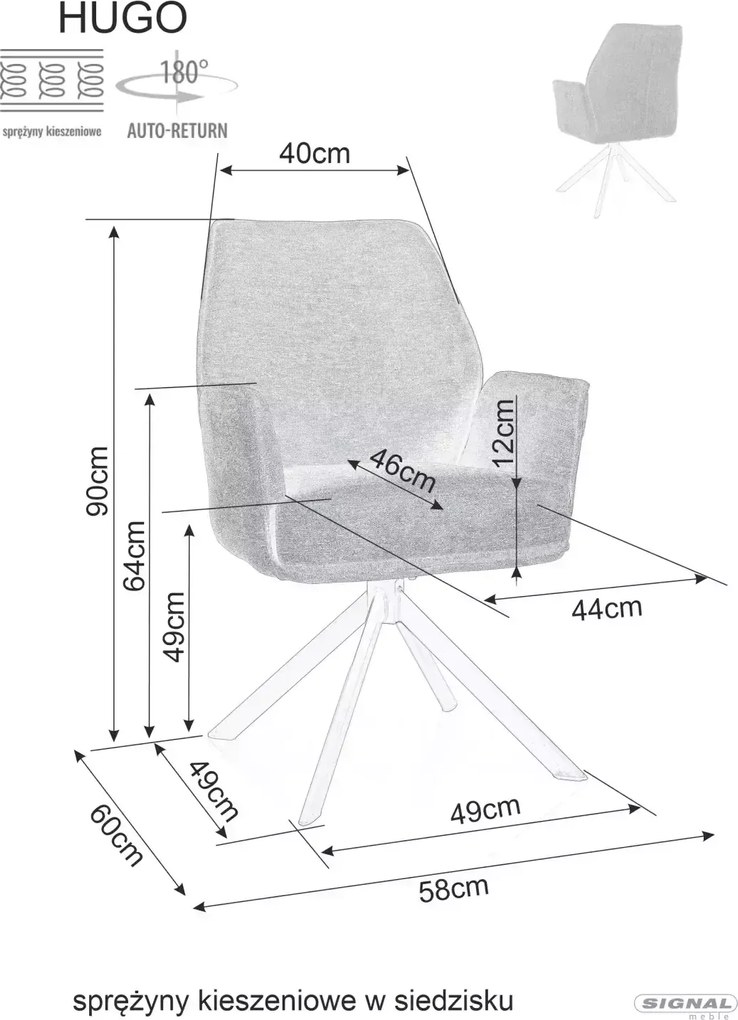 SI Stolička Hugo Brego svetlo béžová