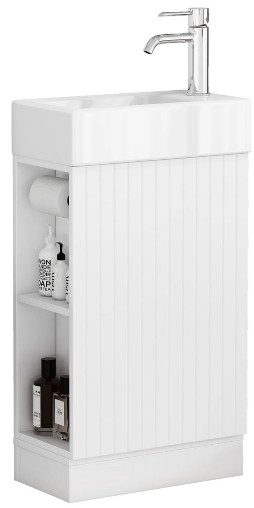 Voľne stojaca skrinka s umývadlom Houseland Ruvin 46 cm biela