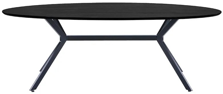 Oválny stôl bruno 220 x 100 cm čierny MUZZA