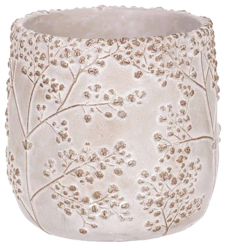 Betónový obal s dekorom gypsophily, 20 x 19 x 20 cm