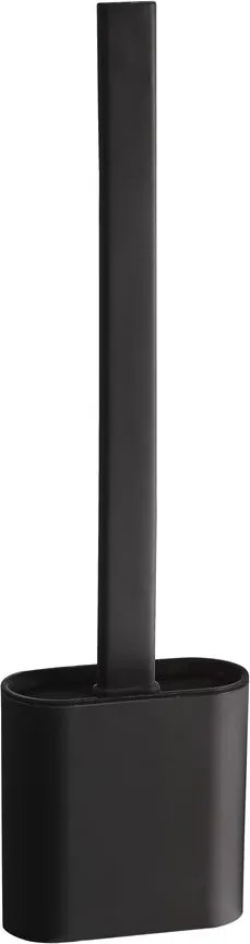 Aqualine Aqualine, WC silikónová kefa na postavenie i zavesenie na stenu, čierna mat, BS010B