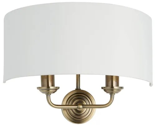 Endon 98937 - Nástenné svietidlo HIGHCLERE 2xE14/40W/230V biela/mosadz