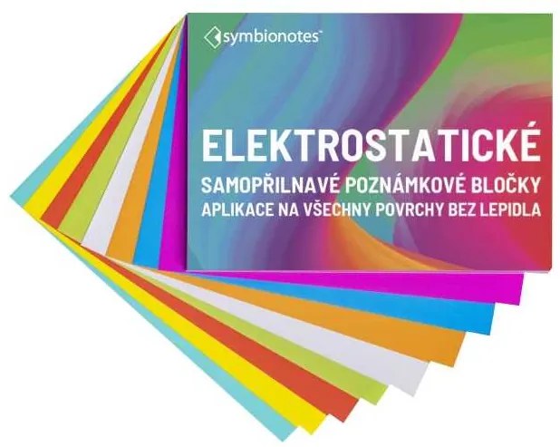 Elektrostatický poznámkový bloček Symbionotes 19 x 10 cm - 100 listov, žltá