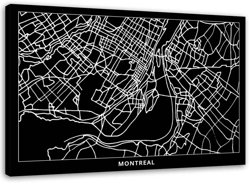 Gario Obraz na plátne Plán mesta Montreal Rozmery: 60 x 40 cm