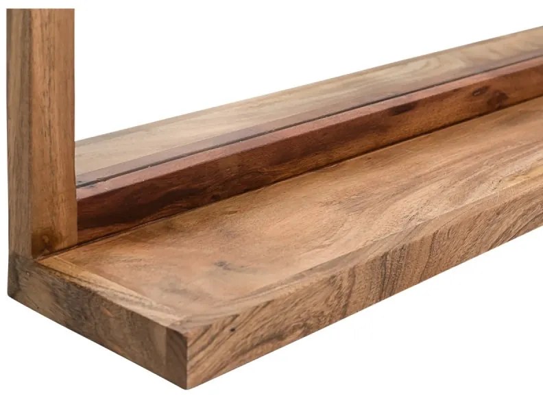 furniture-nabytek.cz - Masívne kúpeľňové zrkadlo Sydney Bright II z akácie, lakované, hnedé – 138×60 cm