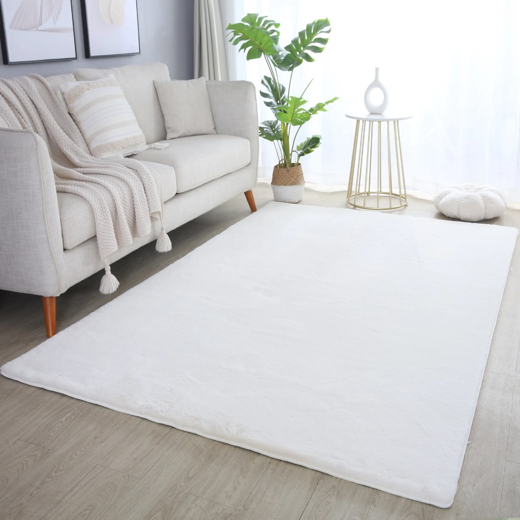 Ayyildiz, Kusový koberec Pouffy 5100 Cream, 240x340, biela, obývacia izba