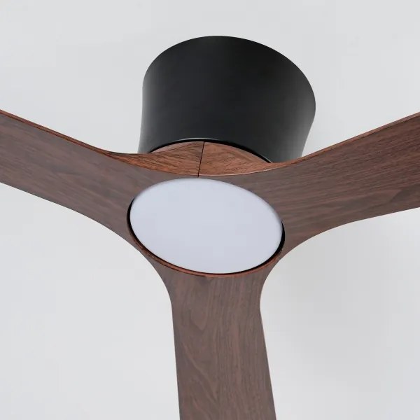ZEVENTI - LED stropný ventilátor AUREX LED/24W/230V Wi-Fi Tuya čierna/orech + diaľkový ovládač