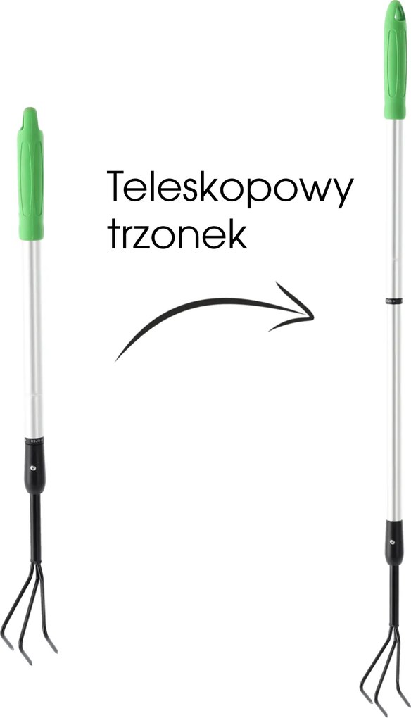 Garden Line Záhradný kultivátor s teleskopickou rukoväťou 80–115 cm