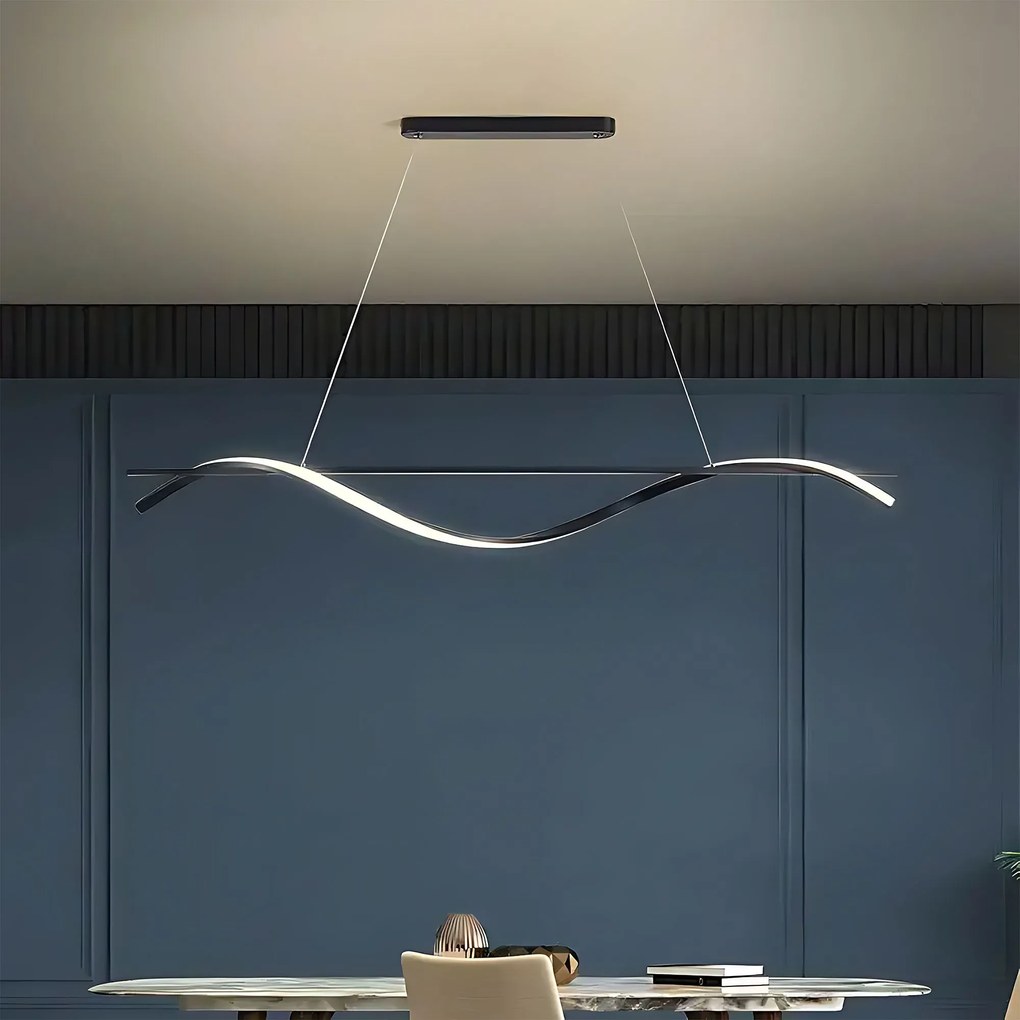 Toolight Toolight, LED závesná lampa 120cm, 27W, 3000K, LHJ019-CP, čierna, OSW-50004