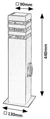 Rabalux 77122 - Vonkajšia lampa ANKARA 1xE27/12W/230V IP44