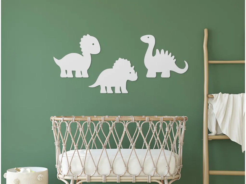 drevko Nálepka do detskej izby Dinosauríky Rozmer obrazu: 28,5 x 65 cm, Farba dekorácie: Čierna