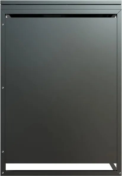 Kovový prístrešok pre 2 popolnice, antracit, 132×116×80 cm