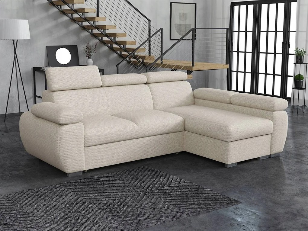 Rohová sedacia súprava Gozo (svetlobéžová)