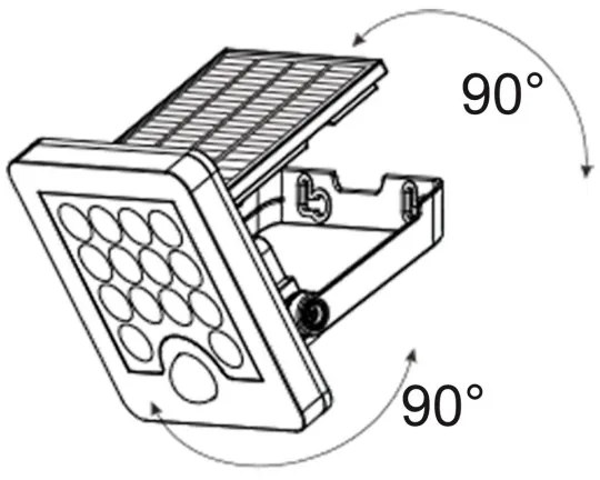 Top Light - LED Solárny nástenný reflektor HELEON S LED/5W/3,7V IP65 4000K